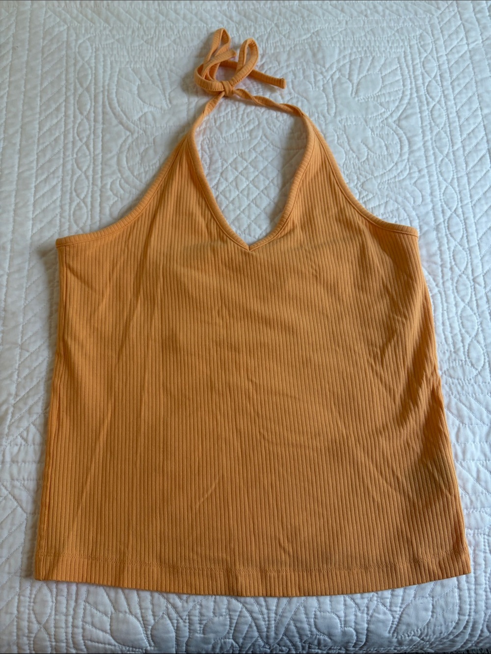 Old Navy Ribbed Halter Tank Top - Orange